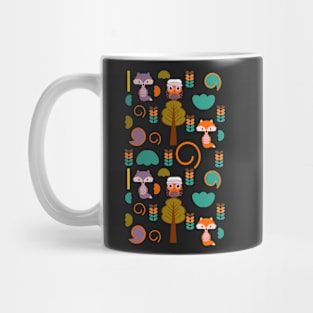 Autumnal foxes and owls Mug